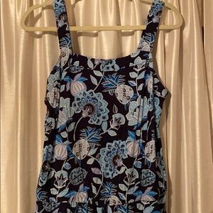 Loft Pineapple Dream Cropped Jumpsuit size: 8